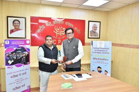 Expressions India: Honoured by Shri Priyank Kanoongo, Chairperson, NCPCR, for the deliberations during Pariksha Parv 6.0 - Click to Enlarge