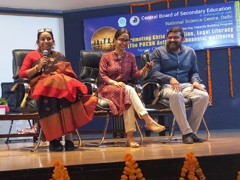 Expressions India: CBSE in collaboration with National Science Centre, Delhi organises the Launch and one Day Capacity Building Program - Promoting Child Protection, Legal Literacy (The POSCO Act) and Psychosocial Wellbeing - Newer Challenges and Emerging Best Practices - Click to Enlarge