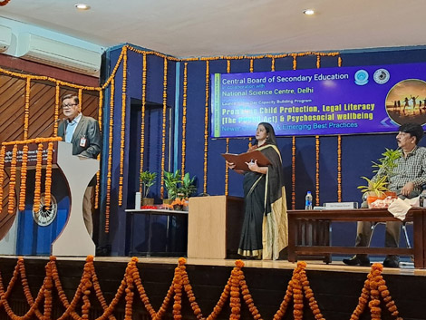 Expressions India: CBSE in collaboration with National Science Centre, Delhi organises the Launch and one Day Capacity Building Program - Promoting Child Protection, Legal Literacy (The POSCO Act) and Psychosocial Wellbeing - Newer Challenges and Emerging Best Practices - Click to Enlarge