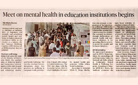 Expressions India: 1st National Wellbeing Conclave Integrated Approach for Promoting Positive Mental Health, Resilience and Wellbeing: held at Indian Institute of Technology, Hyderabad on 9th and 10th November 2024 - A Compendium of Emerging Good Practices - Click to Enlarge