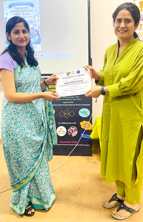 Expressions India: Intensive Workshop on Childrens Apperception Test (CAT) held on 25th April 2026 at Library, Inst of Mental Health and Life Skills Promotion, New Delhi - Click to Enlarge